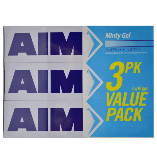 Aim Toothpaste 90g Minty Gel PK3