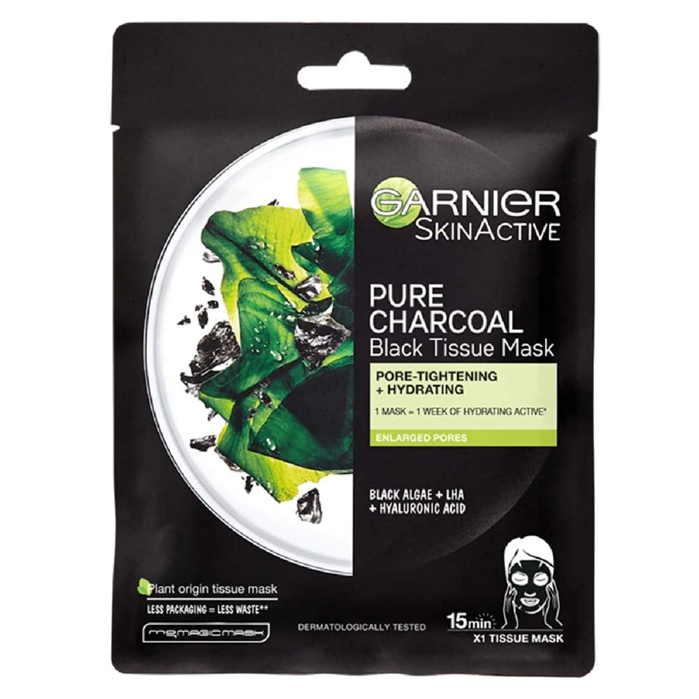 Garnier Tissue Mask 28g Skin Active Charcoal and Black Tea 1 Garnier Tissue Mask 28g Skin Active Charcoal and Black Tea