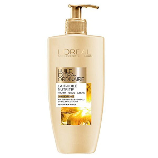 Loreal Body Lotion 250ml Pump Extra Ordinaire Milk Oil Nutrition