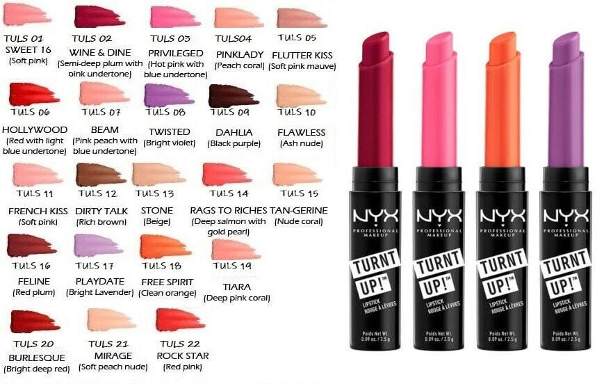 NYX Turnt Up Lipstick 3er Set – Wine & Dine, Dahlia, Hollywood