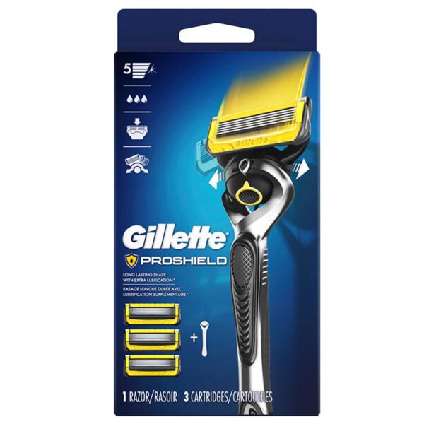 Gillette Proshield Chill Men's Razor Handle 3 Cartridges