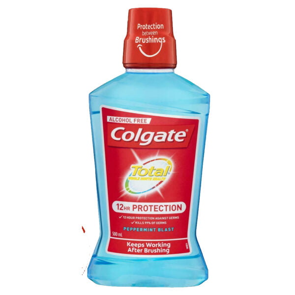 Colgate Mouthwash 500ml Total Peppermint Blast