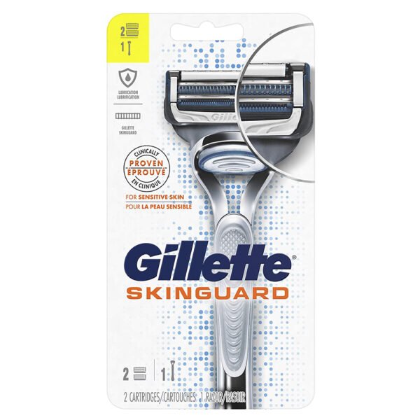 Gillette Skinguard Razor Handle 2 Cartridges