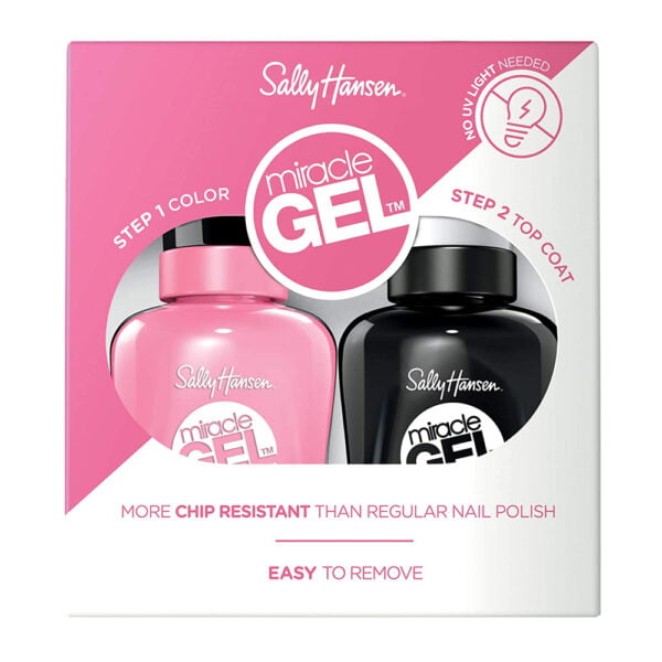 Sally Hansen Nail Polish Miracle Gel Set 301 Pink Cadillaquer 2x14.7ml