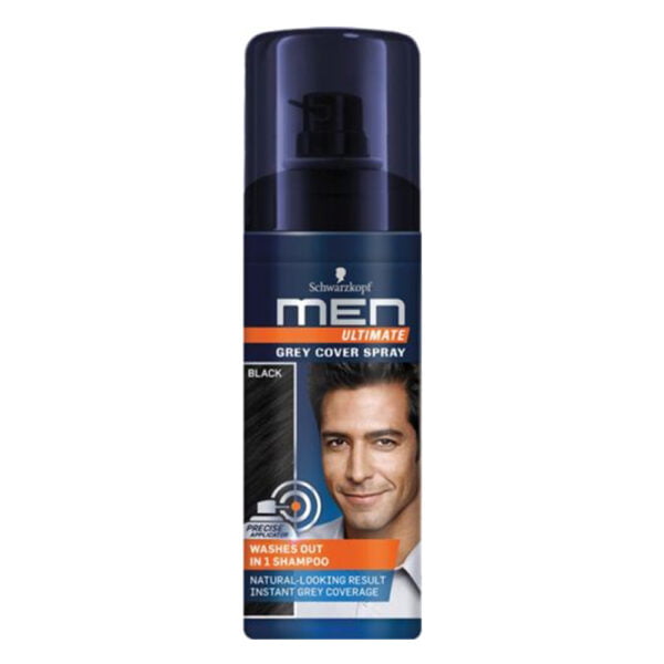 Schwarzkopf Hair Color 120ml Men Ultimate Black Cover Hair Spray