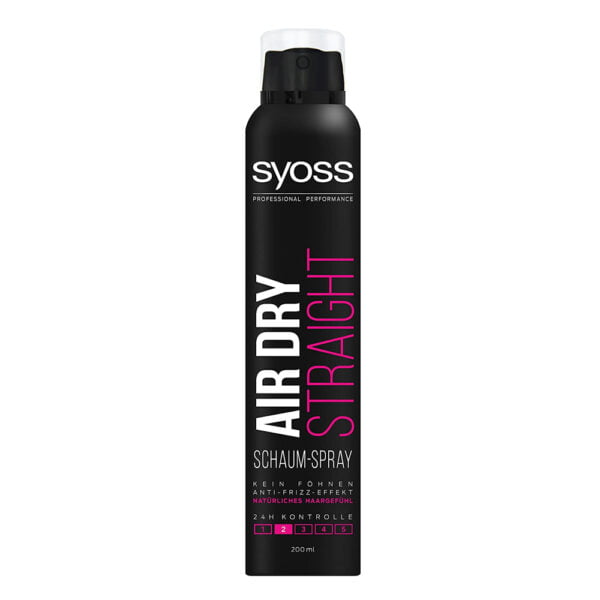 Syoss Hair Mousse 200ml Air Dry Straight Hold Spray