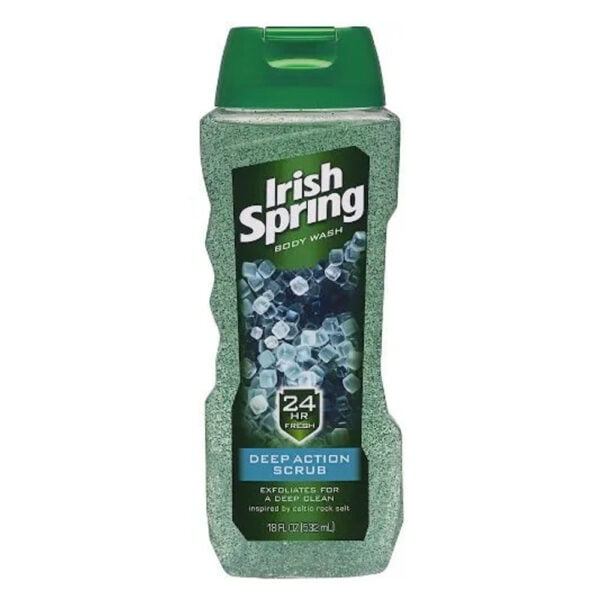 Irish Spring Body Wash 24h Fresh Deep Action Scrub 532ml