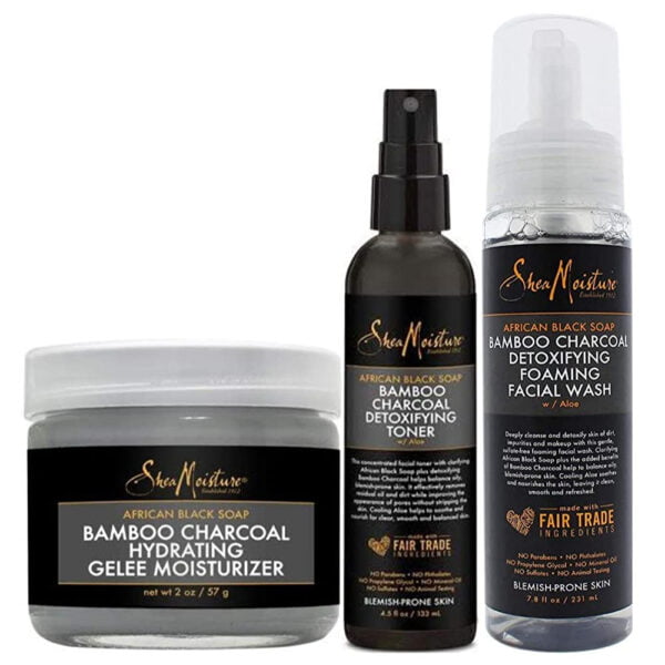 Shea Moisture Bamboo Charcoal 3 Step Detox Kit