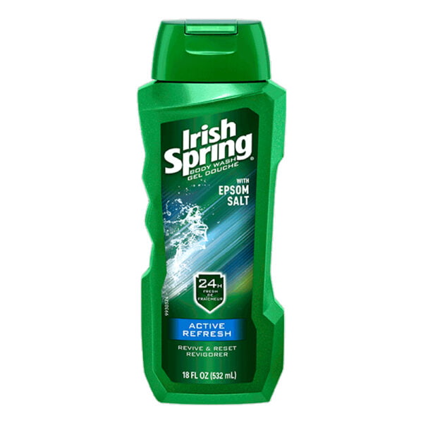Irish Spring Body Wash 532ml Epsom Salt 24h Active Refresh