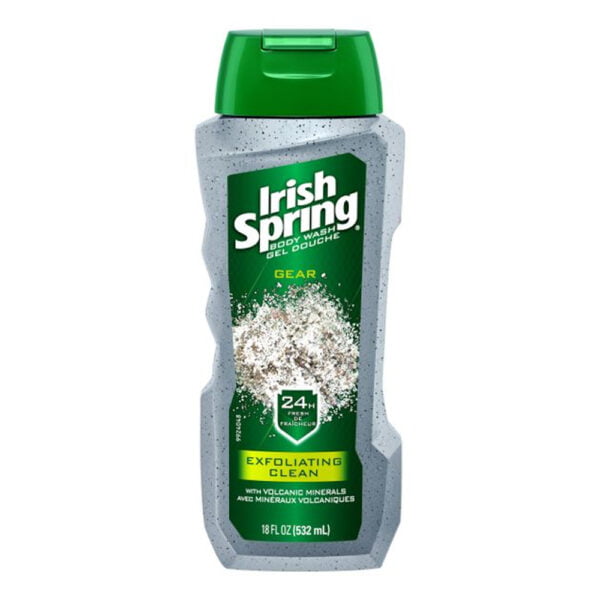 Irish Spring Body Wash 532ml 24h Fresh Skin Exfoliating Clean