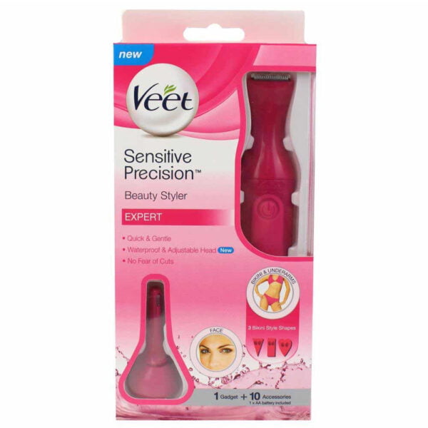 Veet Sensitive Precision Beauty Styler and Hair Trimmer Pink