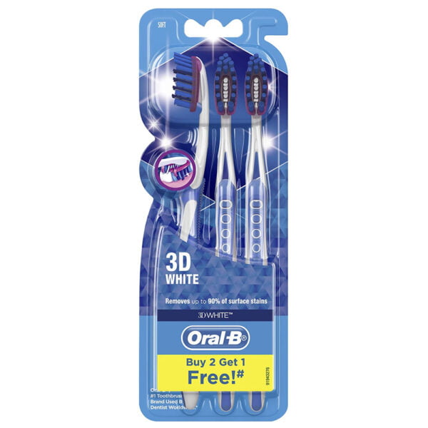 Oral B Toothbrush 3D White 3 Pack