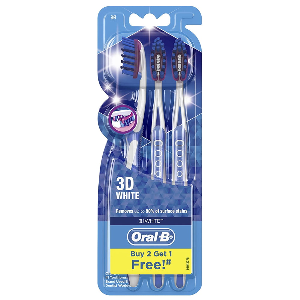 Oral B Toothbrush 3D White 3 Pack | Head2Toes Beauty Store UAE