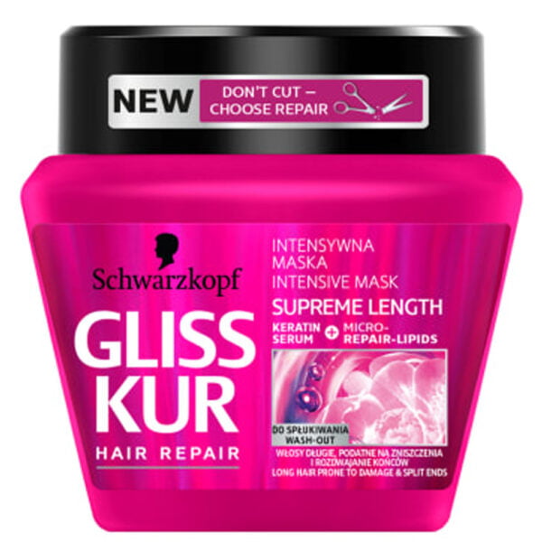 Schwarzkopf Hair Mask 300ml Gliss Kur Hair Repair Supreme Length Intensive