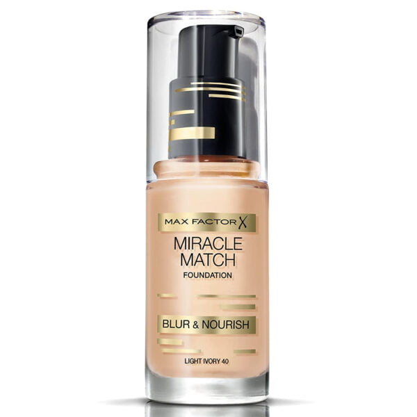 Max Factor Foundation 30ml Miracle Match 40 Light Ivory