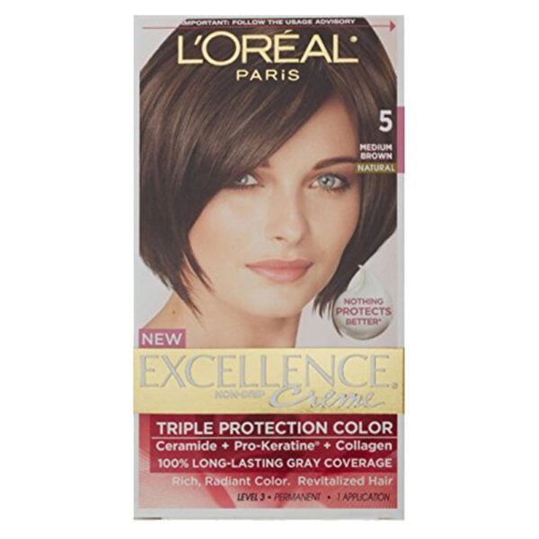 Loreal Hair Color Excellence Creme 5 Medium Brown