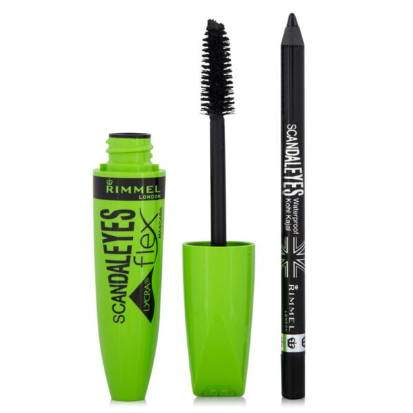 Rimmel Scandaleyes Mascara 003 Extreme Black With Bonus Eyeliner Kohl Kajal