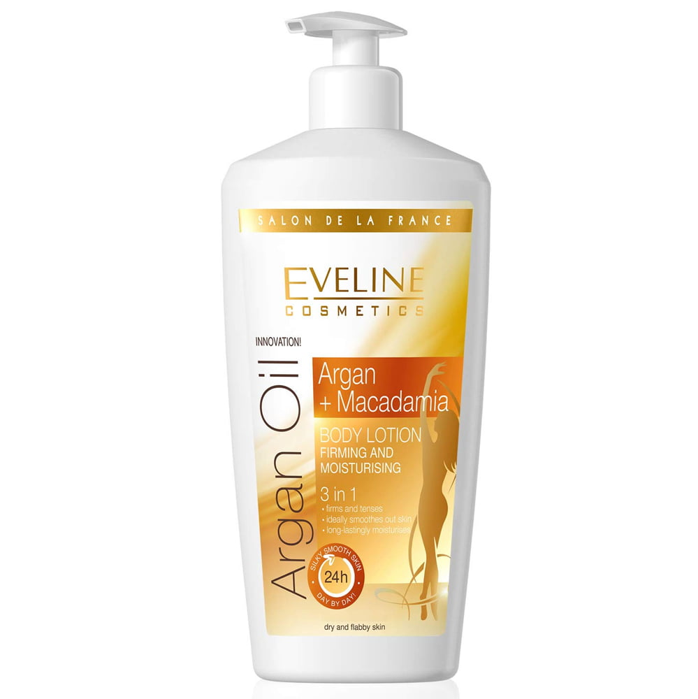 Eveline Body Lotion 350ml Argan Oil and Macadamia Head2Toes Beauty