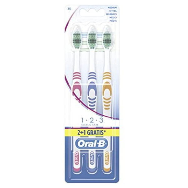 Oral B Toothbrush 3pk Classic Care Medium 35