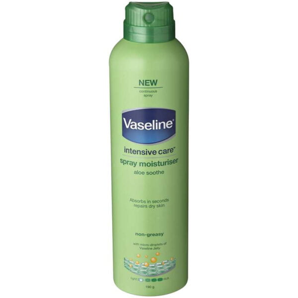 Vaseline Body Spray Lotion 190g Moisturizer Aloe Soothe