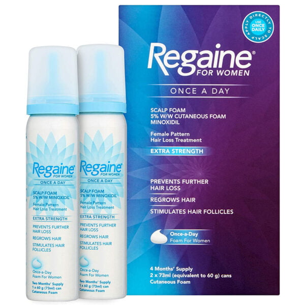 Rogaine Hair Treatment Women Foam 5% 60g 2pcs Set