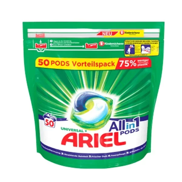 Ariel Clothe Wash All In 1 Universal and Pods 50Tab