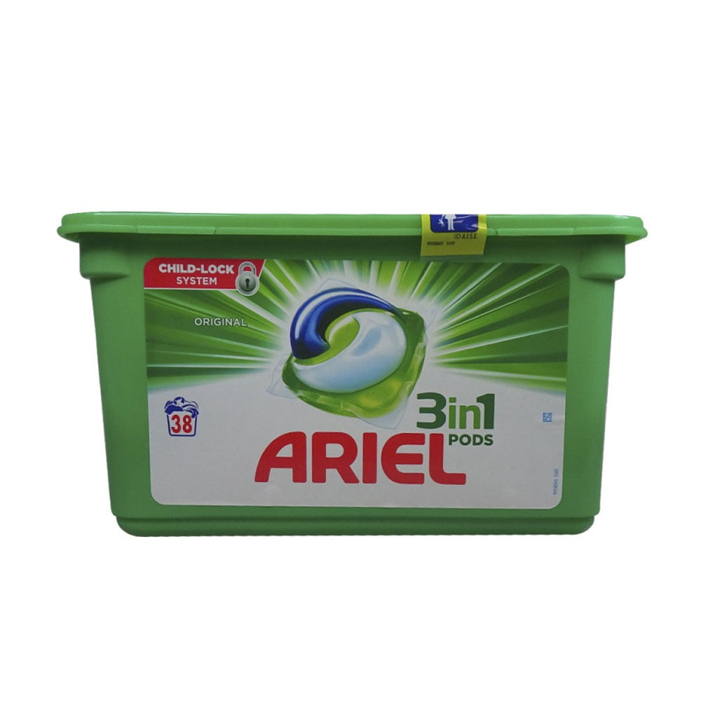 Ariel Clothe Wash Original 3in1 Pods 38 Tab | Head2Toes Beauty Store UAE