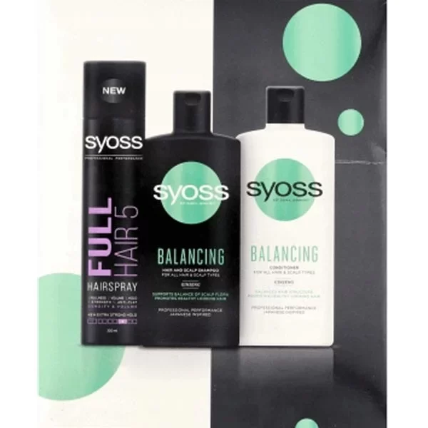 Syoss Gift Set Hairspray 300+Shampoo 440ml+Conditioner 440ml