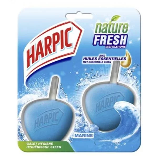 Harpic Toilet Block Nature Fresh Marine and Minerals 2X40g