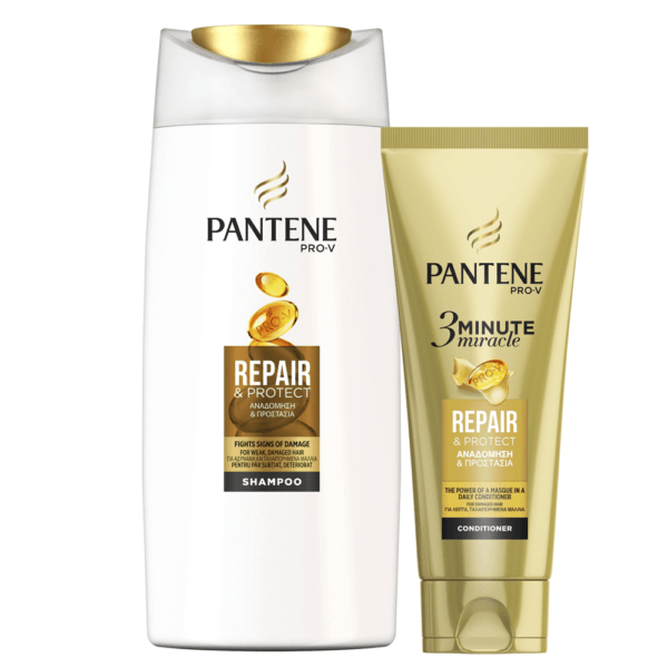 Pantene Shampoo 675ml and Conditioner 20ml Tube Repair & Protect