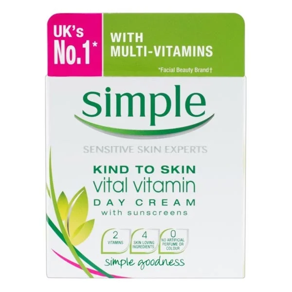 Simple Day Cream 50ml Spf15 Vital Vitamin Simple Day Cream 50ml Spf15 Vital Vitamin