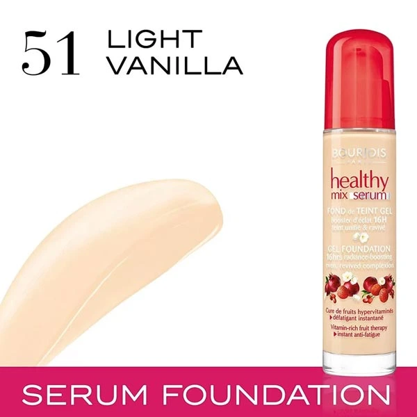 Bourjois Foundation 30ml Healthy Mix Serum Gel 51 Light Vanilla Bourjois Foundation 30ml Healthy Mix Serum Gel 51 Light Vanilla