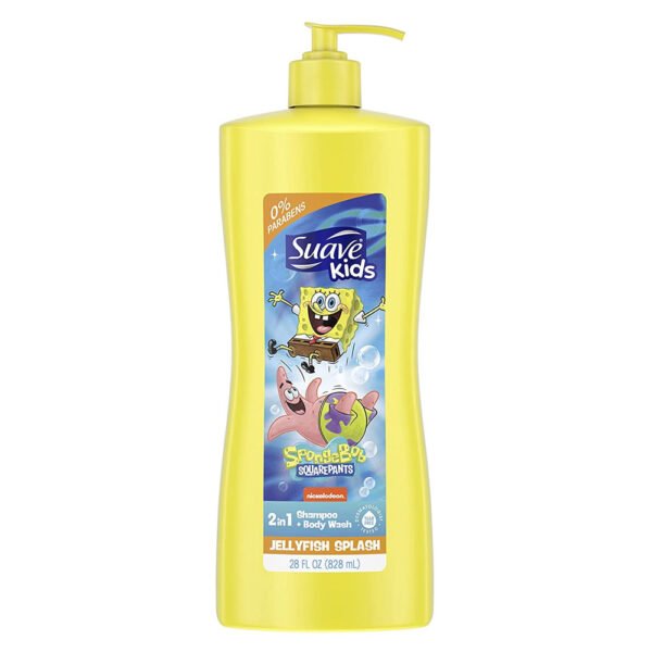 Suave Kids 2 In 1 Shampoo and Body Wash 828ml Spongebob Squarepants Jellyfish Splash