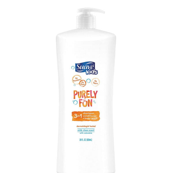 Suave Kids 3in1 Shampoo and Conditioner and Body Wash 828ml Purely Fun