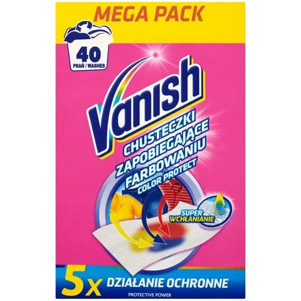 Vanish Colour Catchers Wipes 40Pcs
