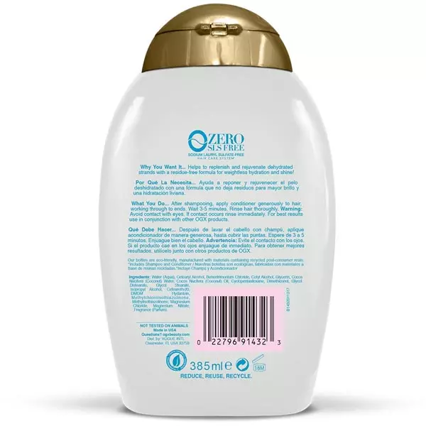 OGX Conditioner 385ml Weightless Hydration with Coconut Water OGX Conditioner 385ml Weightless Hydration with Coconut Water
