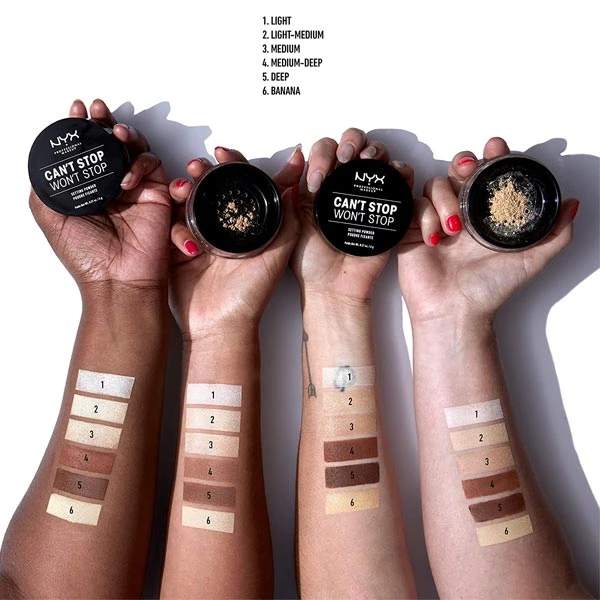 NYX Powder 6g Professional Makeup Can't Stop Won't Stop Setting 03 Medium NYX Powder 6g Professional Makeup Can't Stop Won't Stop Setting 03 Medium