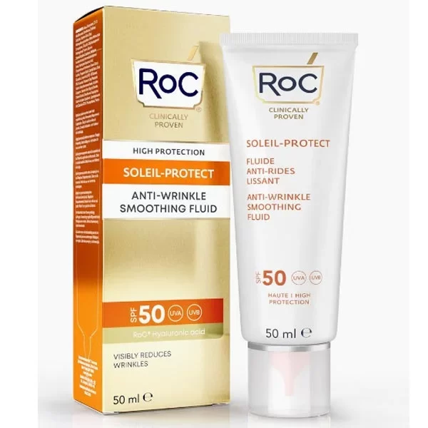 RoC Soleil Protect 50ml Anti Wrinkle Smoothing Fluid Spf 50