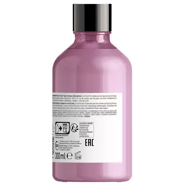 Loreal Shampoo 300ml Serie Expert Liss Unlimited Hair