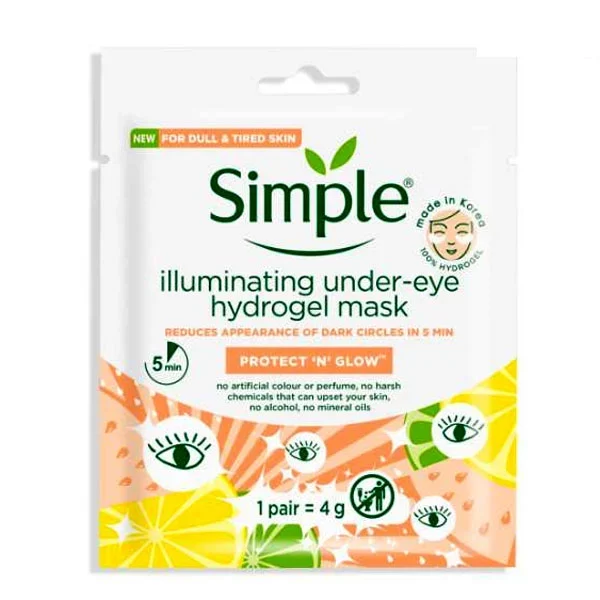 Simple Illuminating Under-Eye Mask 4g Protect Glow 1 Pair