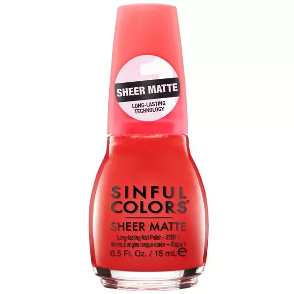 Sinful Colors Sheer Matte Nail Polish 15ml 2756 Ruby Tutu