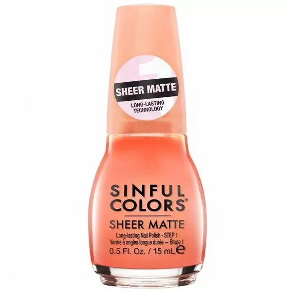 Sinful Colors Sheer Matte Nail Polish 15ml 2758 Hot & Hazy