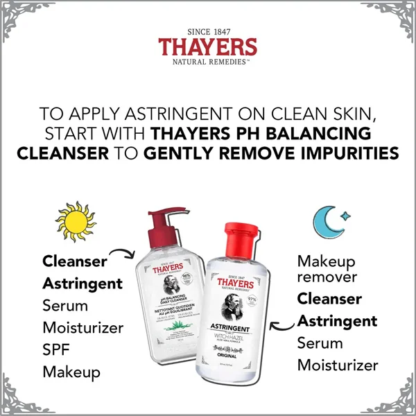 Thayers 355ml Witch Hazel Astringent With Aloe Vera Lemon