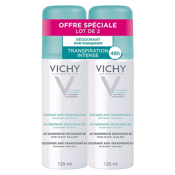 Vichy Body Spray 2x125ML Deodorant 48h