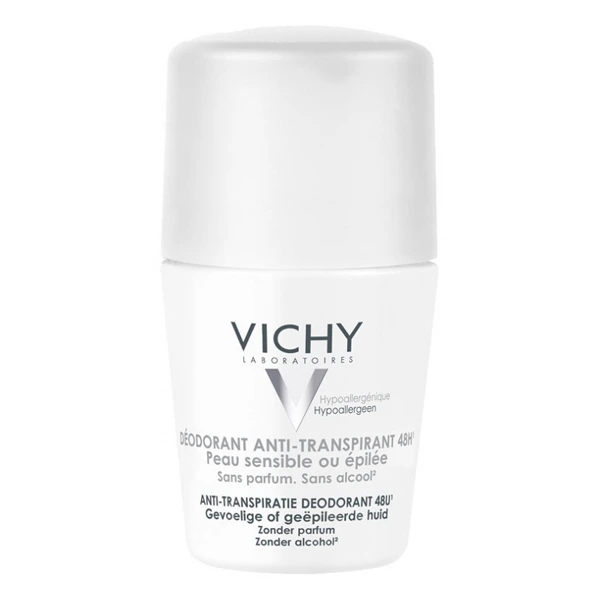 Vichy Deodorant 50ML Sensitive or Waxed Skins Roll-on