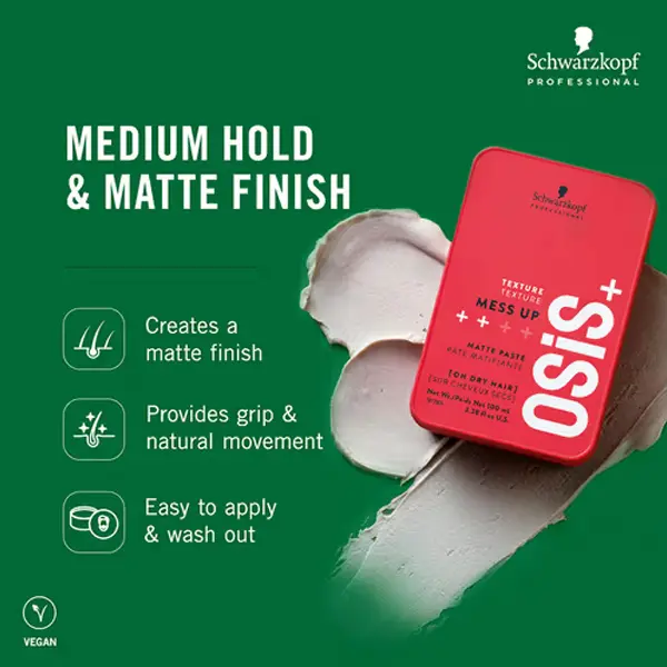 Schwarzkopf Mess Up Matte + Matte Paste On Dry Hair Osis+ 100ml